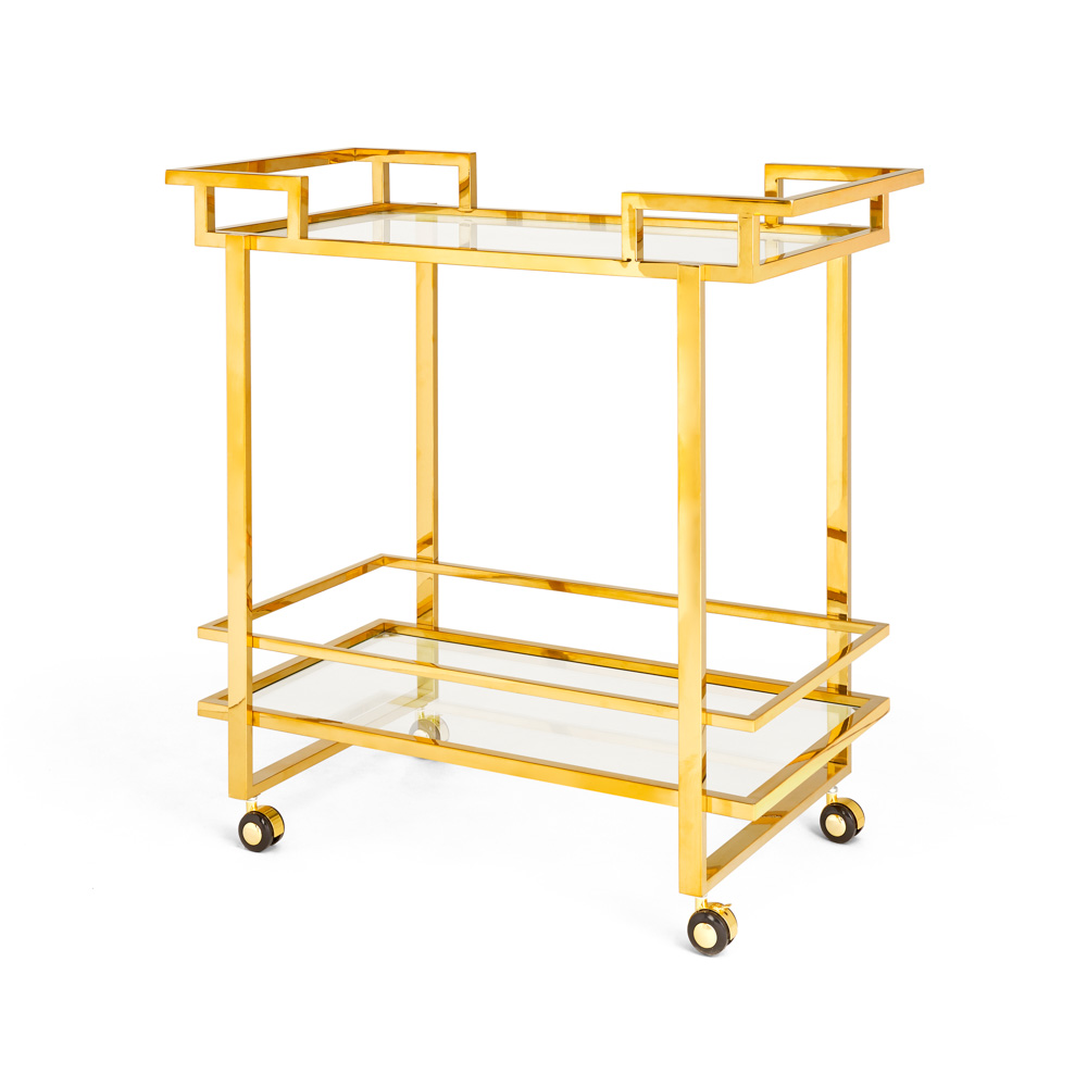 DORSEY Gold Steel Bar Cart